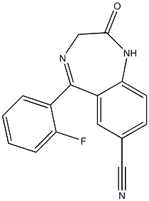  7-Cyano-5-(2-fluorophenyl)-1H-1,4-benzodiazepin-2(3H)-one