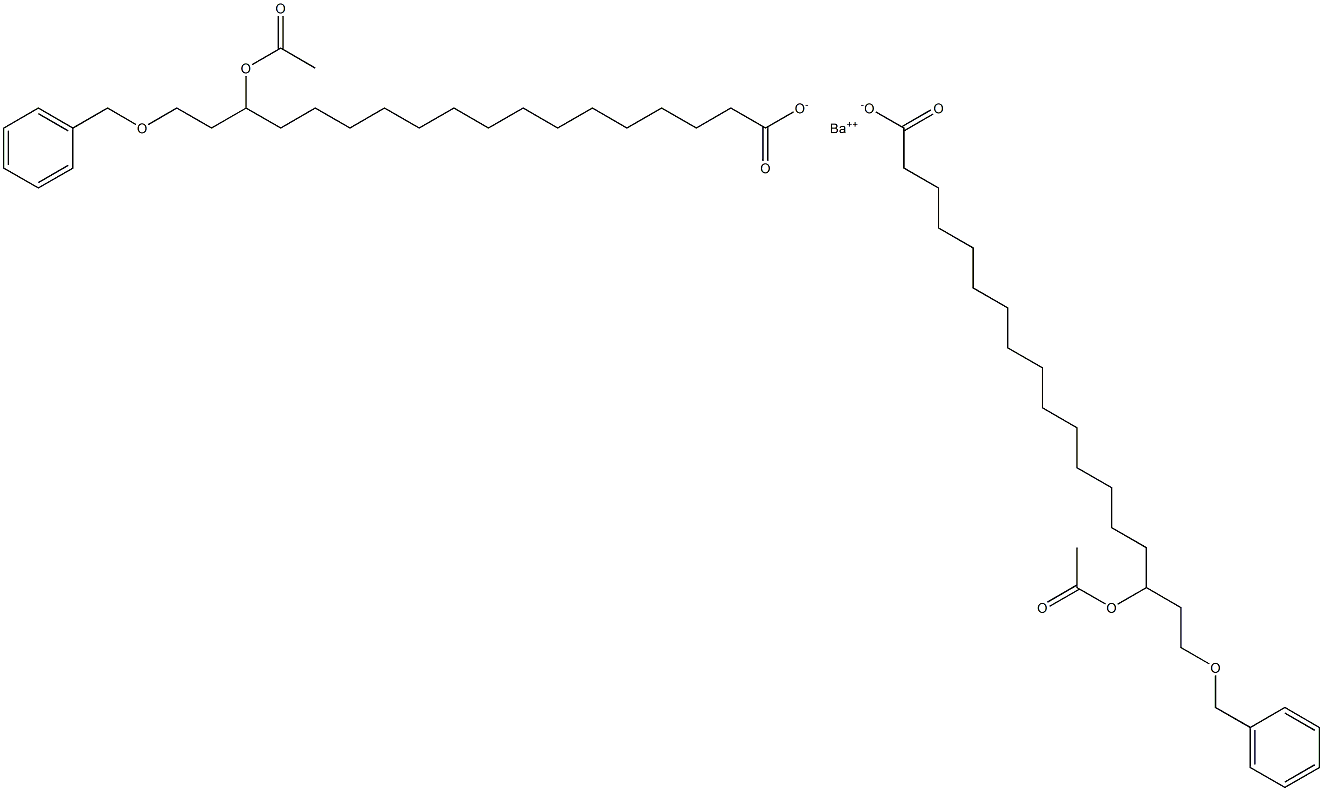ビス(18-ベンジルオキシ-16-アセチルオキシステアリン酸)バリウム 化学構造式