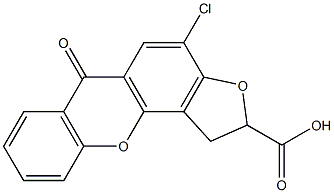 1,2-Dihydro-4-chloro-6-oxo-6H-furo[2,3-c]xanthene-2-carboxylic acid,,结构式