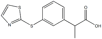 2-[3-(2-Thiazolylthio)phenyl]propionic acid Struktur
