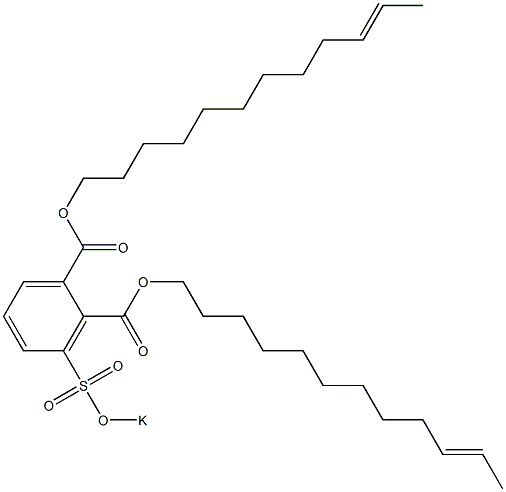3-(ポタシオスルホ)フタル酸ジ(10-ドデセニル) 化学構造式