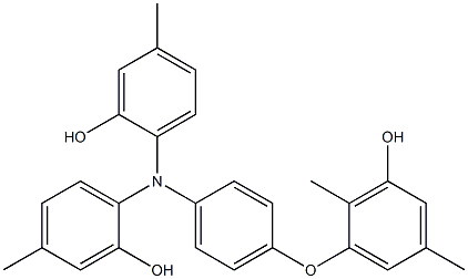 N,N-Bis(2-hydroxy-4-methylphenyl)-4-(3-hydroxy-2,5-dimethylphenoxy)benzenamine Structure