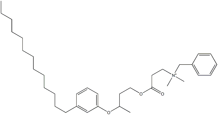 N,N-Dimethyl-N-benzyl-N-[2-[[3-(3-tridecylphenyloxy)butyl]oxycarbonyl]ethyl]aminium,,结构式