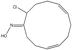 2-Chloro-5,9-cyclododecadien-1-one oxime,,结构式