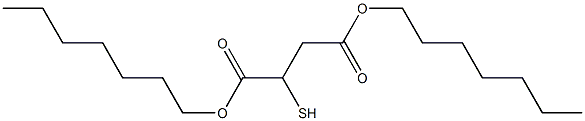 2-メルカプトブタン二酸ジヘプチル 化学構造式