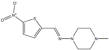 5-Nitro-2-[(4-methylpiperazin-1-yl)iminomethyl]thiophene Struktur