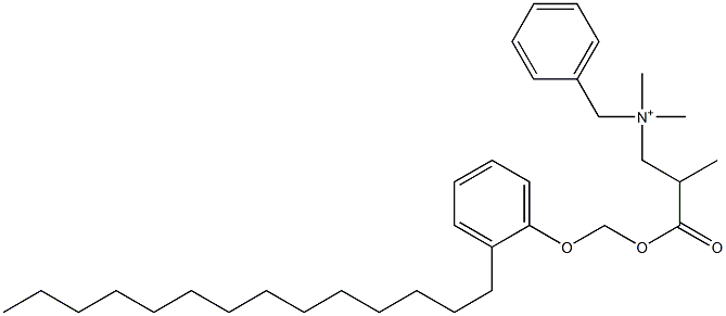 N,N-Dimethyl-N-benzyl-N-[2-[[(2-tetradecylphenyloxy)methyl]oxycarbonyl]propyl]aminium,,结构式