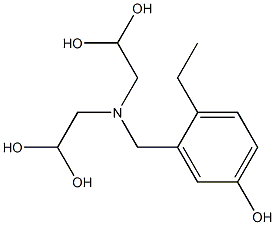 3-[Bis(2,2-dihydroxyethyl)aminomethyl]-4-ethylphenol Struktur