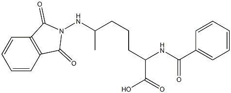 2-(Benzoylamino)-6-[(1,3-dioxo-2H-isoindol-2-yl)amino]6-methylhexanoic acid Struktur