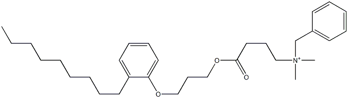 N,N-Dimethyl-N-benzyl-N-[3-[[3-(2-nonylphenyloxy)propyl]oxycarbonyl]propyl]aminium 结构式