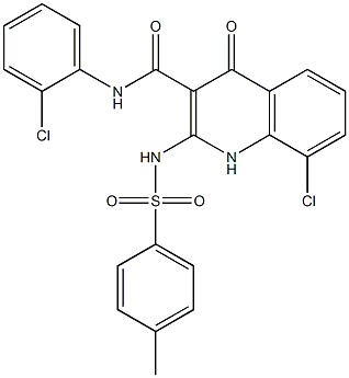  1,4-Dihydro-8-chloro-N-(2-chlorophenyl)-2-(4-methylphenylsulfonylamino)-4-oxoquinoline-3-carboxamide