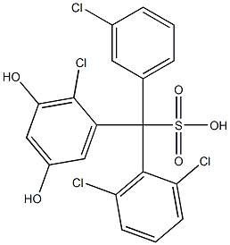  (3-Chlorophenyl)(2,6-dichlorophenyl)(2-chloro-3,5-dihydroxyphenyl)methanesulfonic acid