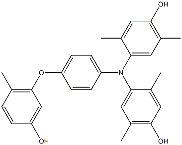 N,N-Bis(4-hydroxy-2,5-dimethylphenyl)-4-(3-hydroxy-6-methylphenoxy)benzenamine Structure