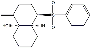 (4R,4aS,8aS)-8a-Hydroxy-1-methylene-4-(phenylsulfonyl)decahydronaphthalene,,结构式