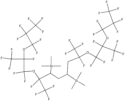 1,1,1,2,7,8,8,8-オクタフルオロ-3,5-ビス(トリメチルシリル)-2,7-ビス[2-(ヘプタフルオロプロポキシ)-1,1,2,3,3,3-ヘキサフルオロプロポキシ]オクタン 化学構造式