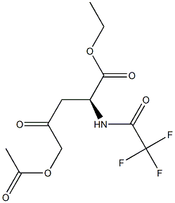 [S,(-)]-5-(Acetyloxy)-2-[(2,2,2-trifluoroacetyl)amino]levulinic acid ethyl ester Struktur