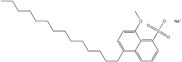 8-メトキシ-5-テトラデシル-1-ナフタレンスルホン酸ナトリウム 化学構造式