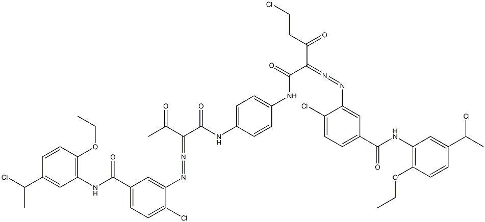 3,3'-[2-(Chloromethyl)-1,4-phenylenebis[iminocarbonyl(acetylmethylene)azo]]bis[N-[3-(1-chloroethyl)-6-ethoxyphenyl]-4-chlorobenzamide]