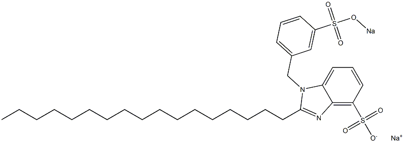 1-[3-(Sodiooxysulfonyl)benzyl]-2-heptadecyl-1H-benzimidazole-4-sulfonic acid sodium salt Structure