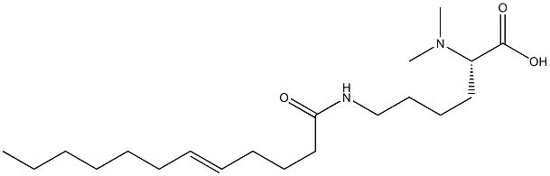 N6-(5-Dodecenoyl)-N2,N2-dimethyllysine 结构式