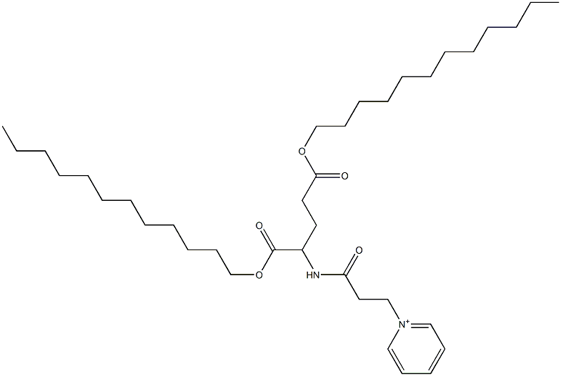 1-[3-[[1-[(Dodecyloxy)carbonyl]-4-(dodecyloxy)-4-oxobutyl]amino]-3-oxopropyl]pyridinium Structure