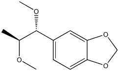 5-[(1R,2S)-1,2-ジメトキシプロピル]-1,3-ベンゾジオキソール 化学構造式