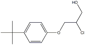 3-(p-tert-Butylphenoxy)-2-chloro-1-propanol Structure