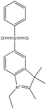 1-Ethyl-2,3,3-trimethyl-5-(phenylsulfonyl)-3H-indolium Structure