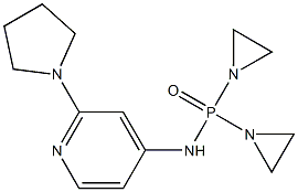 ビス(1-アジリジニル)[[2-(1-ピロリジニル)-4-ピリジル]アミノ]ホスフィンオキシド 化学構造式