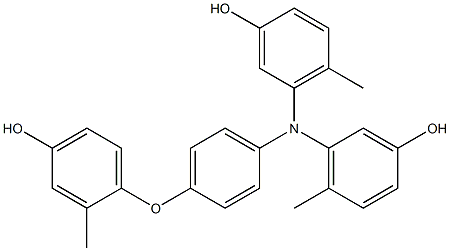 N,N-Bis(3-hydroxy-6-methylphenyl)-4-(4-hydroxy-2-methylphenoxy)benzenamine Structure