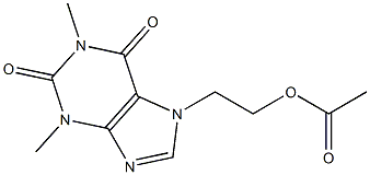 1,3-Dimethyl-2,6-dioxo-1,2,3,6-tetrahydro-7H-purine-7-ethanol acetate 结构式