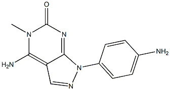 4-Amino-1-(4-aminophenyl)-5-methyl-1H-pyrazolo[3,4-d]pyrimidin-6(5H)-one Structure