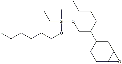2-(3,4-Epoxycyclohexan-1-yl)ethylmethyldi(hexyloxy)silane Structure