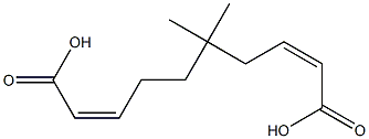 Bisisocrotonic acid 1,1-dimethylethylene ester Structure