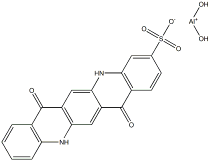 5,7,12,14-テトラヒドロ-7,14-ジオキソキノ[2,3-b]アクリジン-3-スルホン酸ジヒドロキシアルミニウム 化学構造式