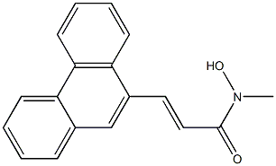 (E)-3-(Phenanthren-9-yl)-N-methyl-2-propenehydroxamic acid,,结构式