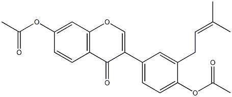 4',7-Diacetoxy-3'-(3-methyl-2-butenyl)isoflavone,,结构式