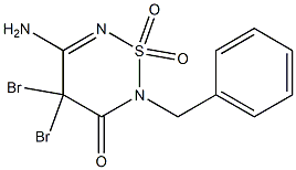 5-Amino-2-benzyl-4,4-dibromo-2H-1,2,6-thiadiazin-3(4H)-one 1,1-dioxide