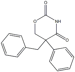 5,6-Dihydro-5-benzyl-5-phenyl-2H-1,3-oxazine-2,4(3H)-dione Struktur