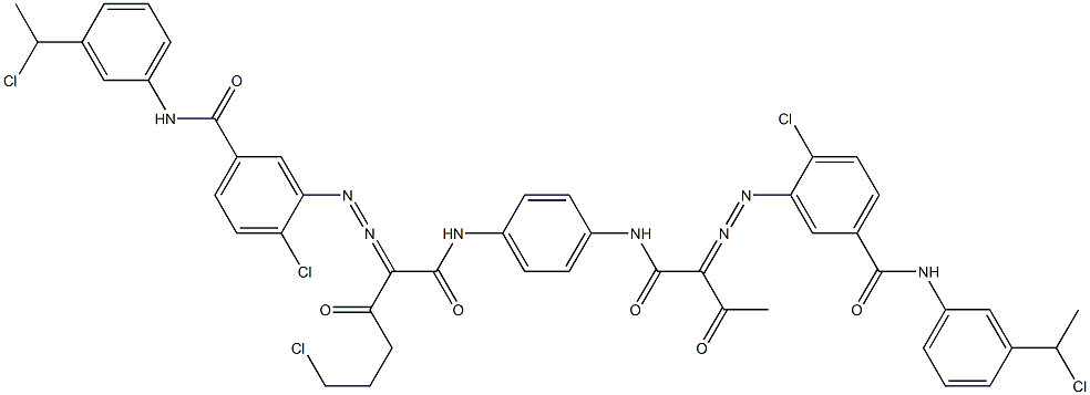 3,3'-[2-(2-Chloroethyl)-1,4-phenylenebis[iminocarbonyl(acetylmethylene)azo]]bis[N-[3-(1-chloroethyl)phenyl]-4-chlorobenzamide]