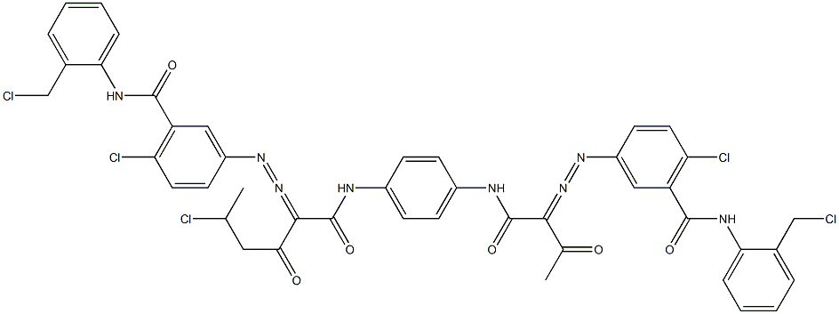 3,3'-[2-(1-Chloroethyl)-1,4-phenylenebis[iminocarbonyl(acetylmethylene)azo]]bis[N-[2-(chloromethyl)phenyl]-6-chlorobenzamide]