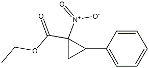 1-ニトロ-2-フェニルシクロプロパンカルボン酸エチル 化学構造式