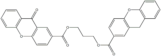 9-オキソ[2,2'-[トリメチレンビス(オキシカルボニル)]ビス[9H-キサンテン]] 化学構造式