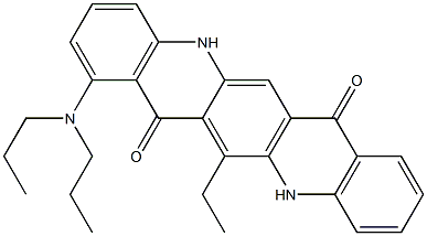  1-(Dipropylamino)-13-ethyl-5,12-dihydroquino[2,3-b]acridine-7,14-dione