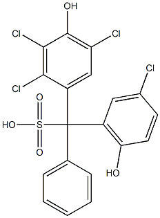 (3-Chloro-6-hydroxyphenyl)(2,3,5-trichloro-4-hydroxyphenyl)phenylmethanesulfonic acid