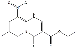 9-Nitro-7-methyl-4-oxo-1,6,7,8-tetrahydro-4H-pyrido[1,2-a]pyrimidine-3-carboxylic acid ethyl ester Structure