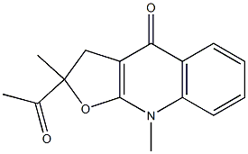 2,3-Dihydro-2-acetyl-2,9-dimethylfuro[2,3-b]quinolin-4(9H)-one 结构式