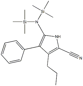 5-[Bis(trimethylsilyl)amino]-4-phenyl-3-propyl-1H-pyrrole-2-carbonitrile|