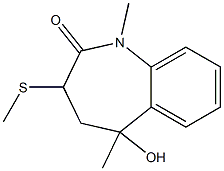 1,5-Dimethyl-3-(methylthio)-5-hydroxy-4,5-dihydro-1H-1-benzazepin-2(3H)-one,,结构式