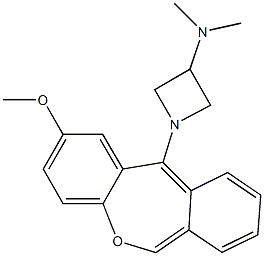 2-Methoxy-11-[3-(dimethylamino)-1-azetidinyl]dibenz[b,e]oxepin,,结构式